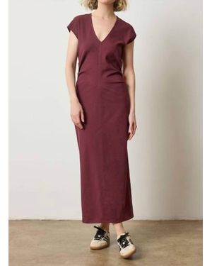 Lilla P Side Tuck Maxi Dress - Red