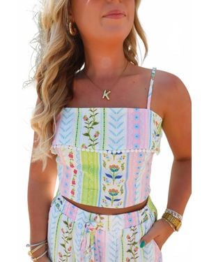 TCEC Villa Crop Top - Blue