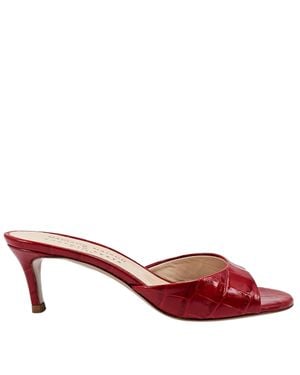 Madison Maison Lexis Moc Croc Heel Sandal - Red