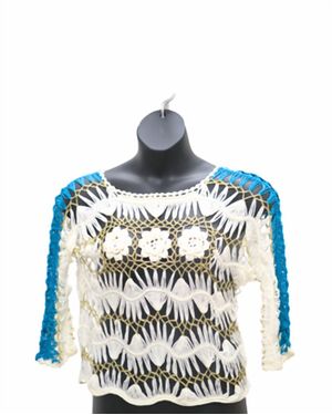 NF Boho Crochet Top - Blue