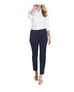 Slimsation By Multiples Clean Slate Crop Ankle Pull-On Pants - Blue