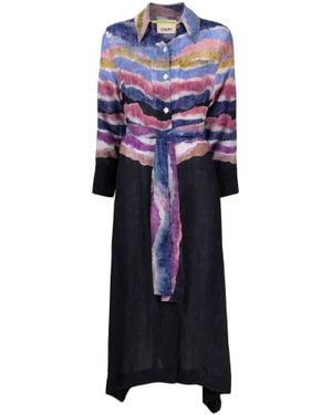 Chufy Ella Silk Shirt Dress - Blue