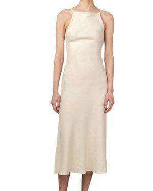Anemos Gisele Bias Cut Midi Dress - Natural