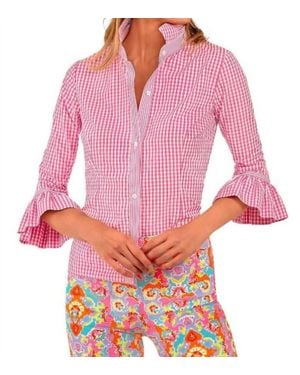 Gretchen Scott Priss Three Quarter Sleeve Blouse - Red