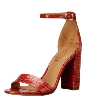 Sam Edelman Yaro Ankle Strap Sandal Heel Rose Stucco E851159673 - Pink