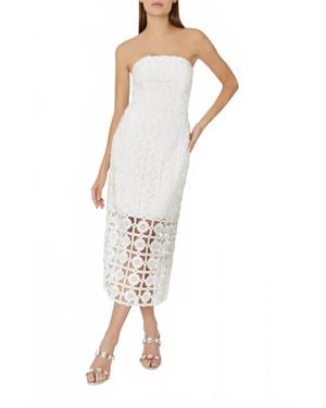 MILLY Kait Tile Lace Dress - White