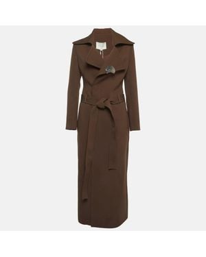 Chats by C.Dam Chats By C. Dam Twill Long Belted Elpis Coat - Brown