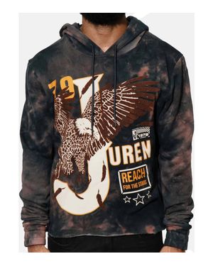JUREN Reach For The Stars Crop Hoodie - Black