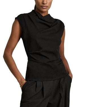 Reiss Cobi Sleeveless Top - Black
