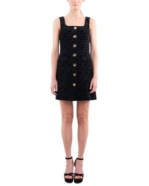 Saloni Mika Velvet Dress - Black