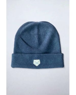Powder Puff Collection Cashmere Merino Beanie - Blue