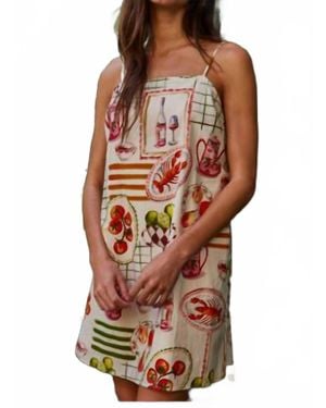 By Together Picnic Date Sleeveless Mini Dress - Orange