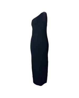 TOTEME Ribbed Maxi One-Shoulder Fitted Dress - Blue