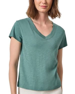 Lilla P Relaxed Short Sleeve V-Neck T-Shirt - Green
