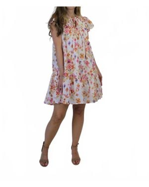 Fate Spring Days Pintuck Mini Dress - White