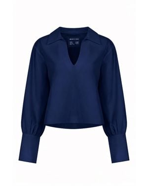 CISSA Victorian Cotton Lawn Shirt - Blue