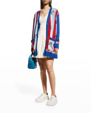 Libertine 10 S N E 1 Tennis Stripes Cardigan - Blue