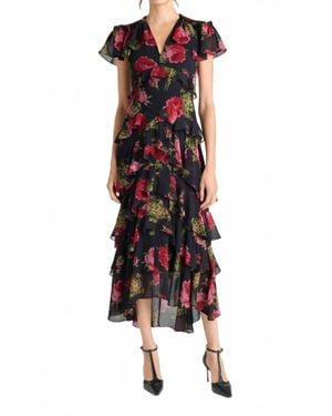 Cinq À Sept Baroque Rose Tatum Dress - Black
