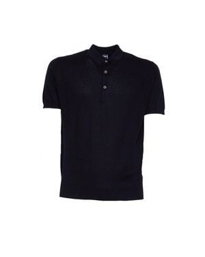 Fedeli Gabriel Giza Cotton Slim Polo Shirt - Black