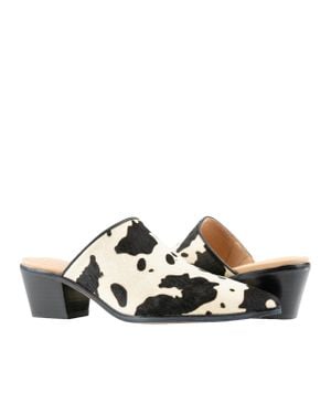 Chocolat Blu Clint Calf Hair Mule - Black