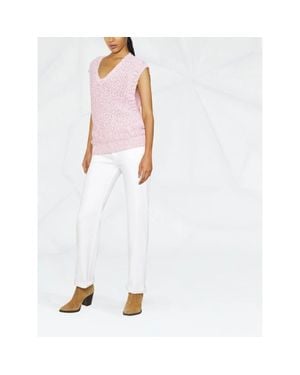 Ferragamo Without Sleeves V-Neck - White