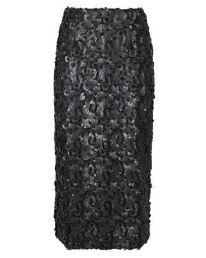 Herskind Anda Sequined Polyester Midi Skirt - Black