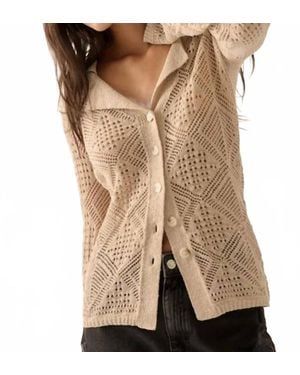 Promesa Button Up Knit Top - Brown