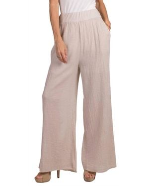 Gigi Moda Pescara Cotton Pants - Natural