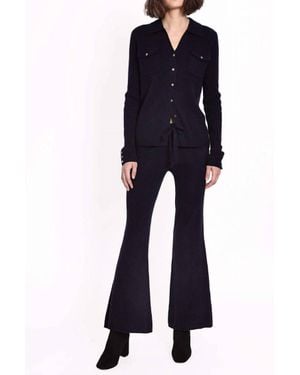 Minnie Rose Viscose Blend Flared Pants - Blue