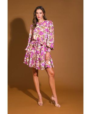 TRUEDAMES Blissful Strolls Woven Mini Dress - Pink
