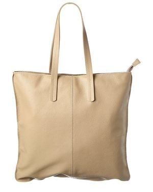 Italian Leather Tote - Natural