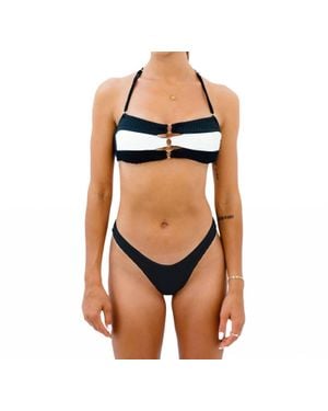 Gigizara Starlight High Cut Bikini Bottom Cheeky Curve & Flattering Fit - Black
