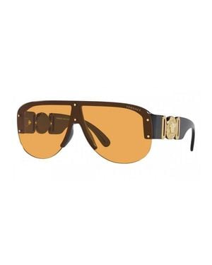 Versace Sunglasses Aviator Semi Rim, Frame And Lens Ve4391Gb1-7 - Brown