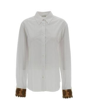 Dries Van Noten Embroidered Cotton-Poplin Shirt - Gray