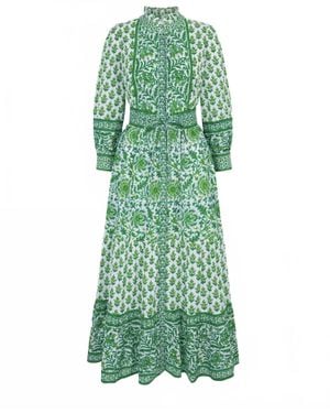 Pink City Prints Gemma Dress - Green