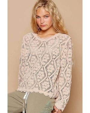 Pol Soft Crochet Top - Natural