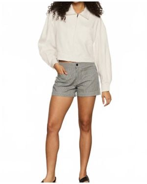 Sanctuary Cropped Paper Boy Long Sleeve Jacket - Gray