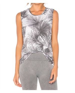 Onzie Twist Back Tank Top - Gray