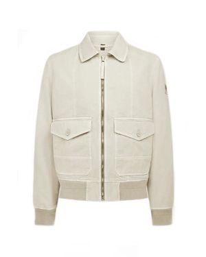 Belstaff Nylon Zip-Up Bomber Jacket - White