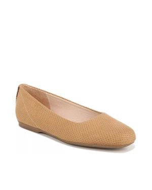 Dr. Scholls Wexley Ballet Flats Tan Square Toe Slip On Zap1691 - Natural