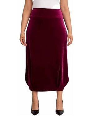 Sympli Savvy Pleat Hem Skirt - Red