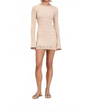 Devon Windsor Costa Long Sleeve Knit Mini Dress - Natural