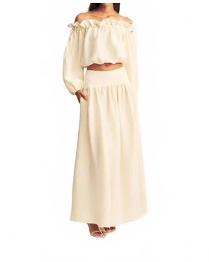 Shona Joy Jasper Gathered Maxi Skirt - Natural