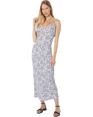 Lost + Wander Wild Thing Bias Dress S Leopard Print Sheath Jdm1139 - Blue