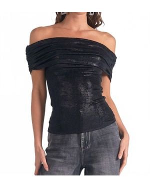 Elan Roxy Off The Shoulder Top - Blue