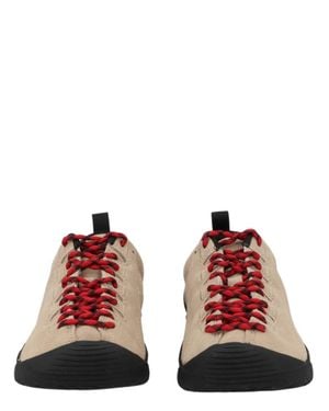 Keen Bold Lace Contrast Sole Sneakers - Red