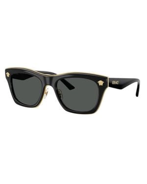 Versace Sunglasses Square Full Rim, Frame And Dark Lens Ve2272314/87 - Black