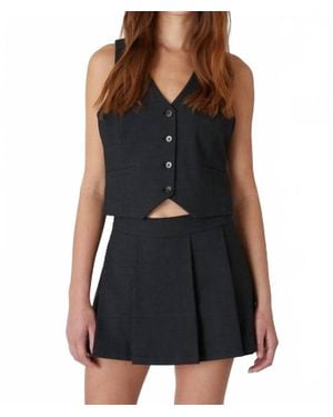 Blank NYC Button Up Vest - Black