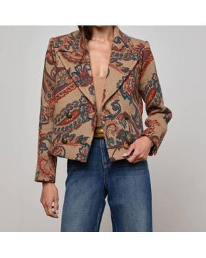 L'Agence Kelsey Cropped Peacoat - Black