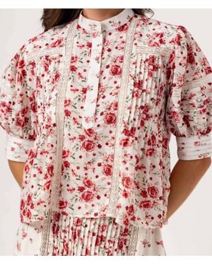 Sundays Havara Lace Top - Red